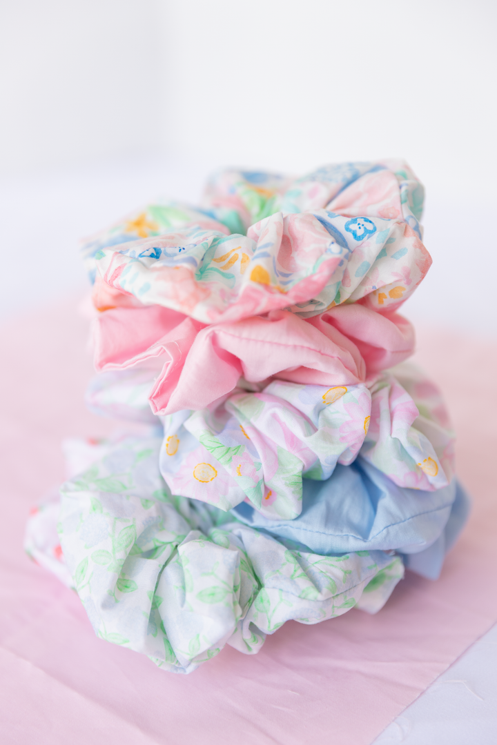 Handmade Fabric Hair Scrunchie | Pretty Grandmillennial Hair Accessories