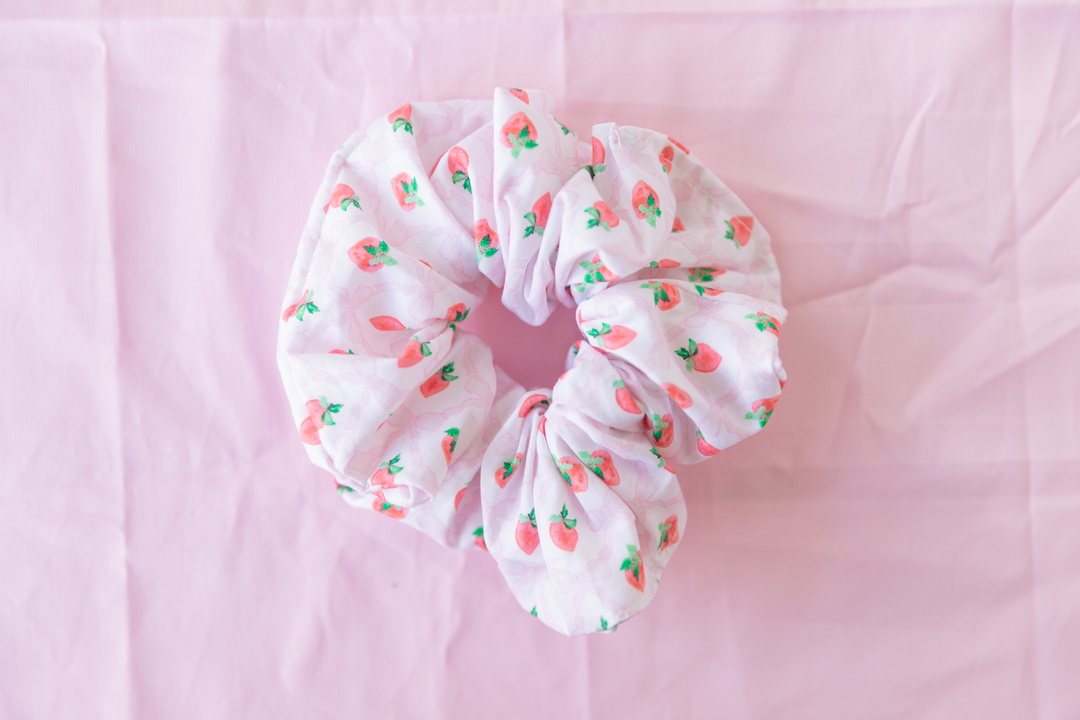 Handmade Fabric Hair Scrunchie | Pretty Grandmillennial Hair Accessories