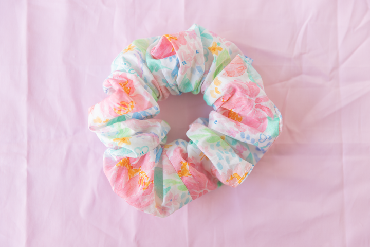 Handmade Fabric Hair Scrunchie | Pretty Grandmillennial Hair Accessories