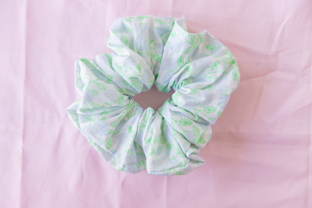 Handmade Fabric Hair Scrunchie | Pretty Grandmillennial Hair Accessories