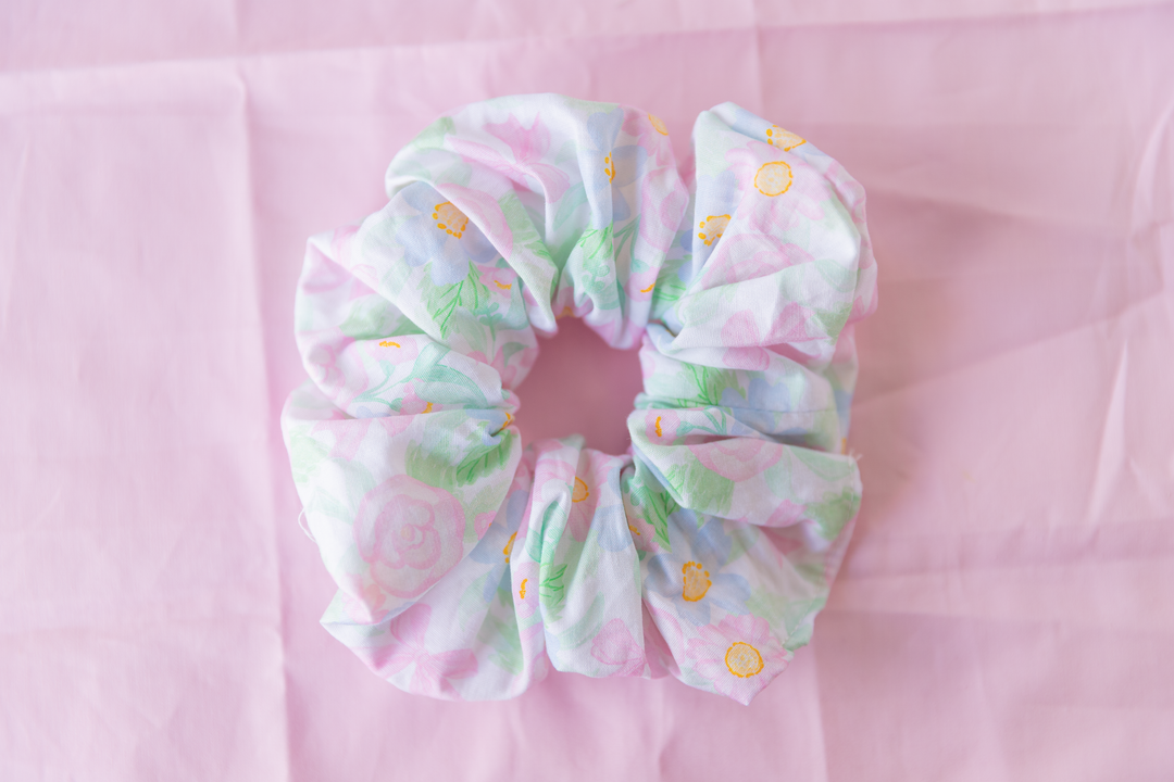 Handmade Fabric Hair Scrunchie | Pretty Grandmillennial Hair Accessories
