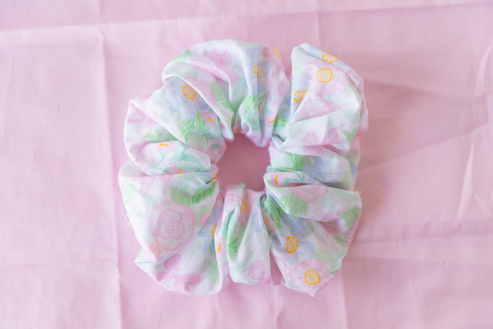Handmade Fabric Hair Scrunchie | Pretty Grandmillennial Hair Accessories