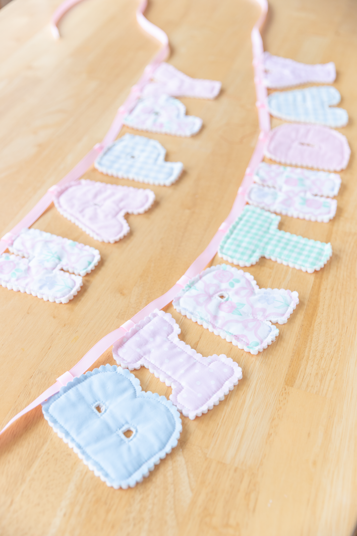 Personalized Fabric Name Banner | Handmade Letter Garland