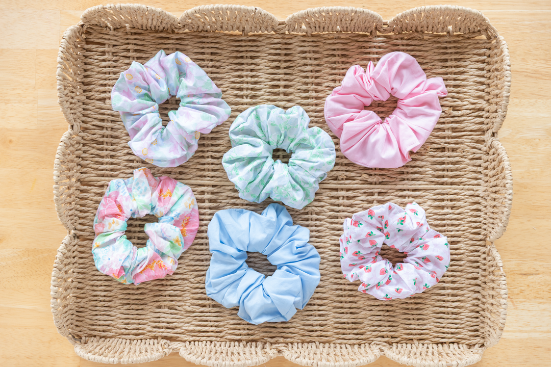 Handmade Fabric Hair Scrunchie | Pretty Grandmillennial Hair Accessories