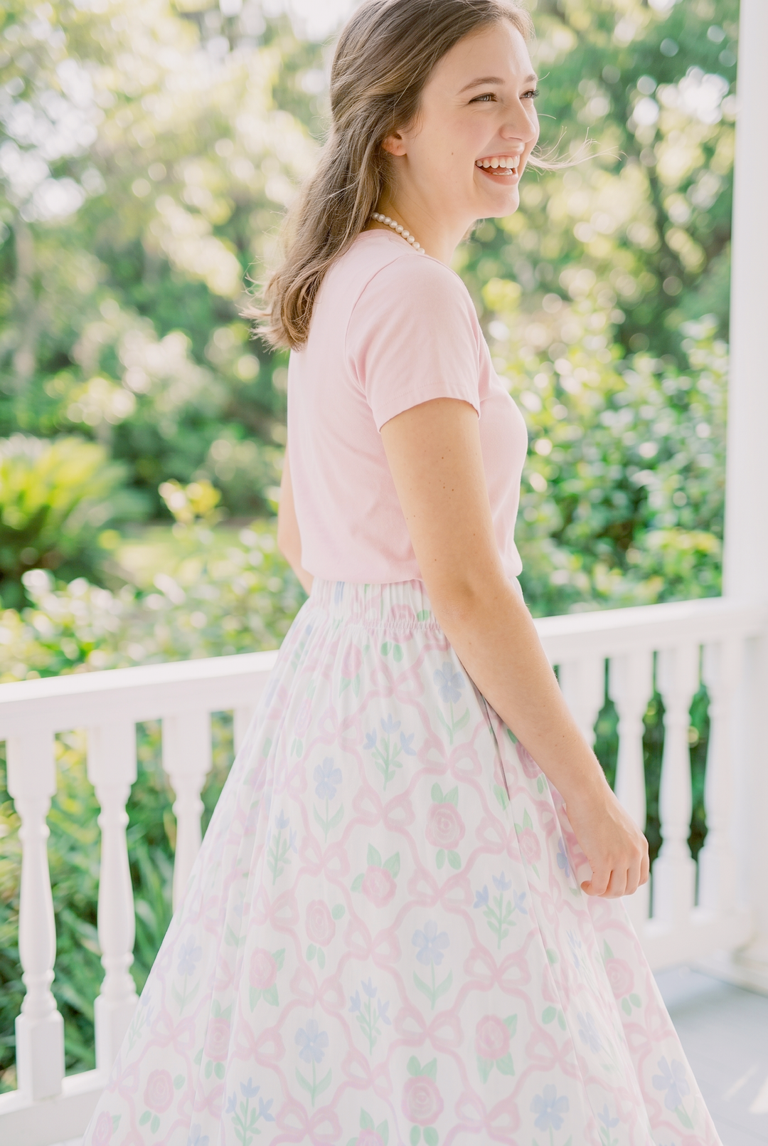 The Sugarplum Bow &amp; Blossom Midi Skirt