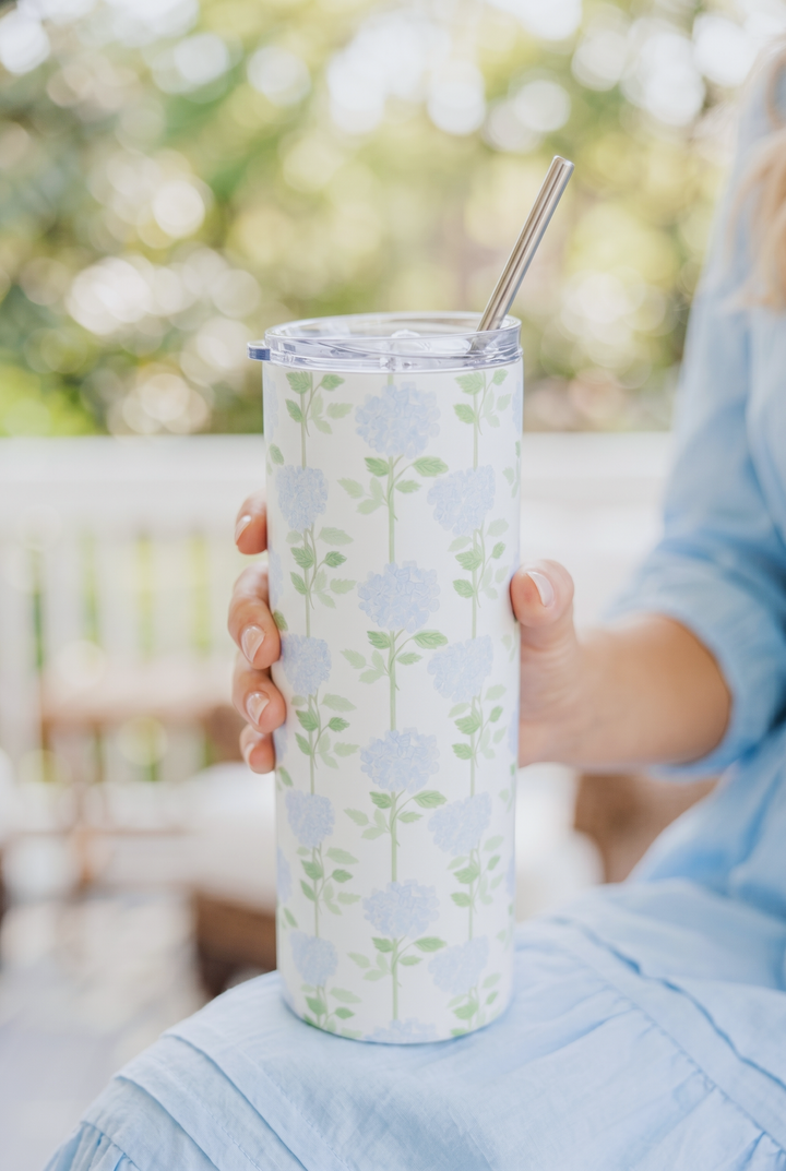 Hydrangea Bow Stainless Steel Tumbler