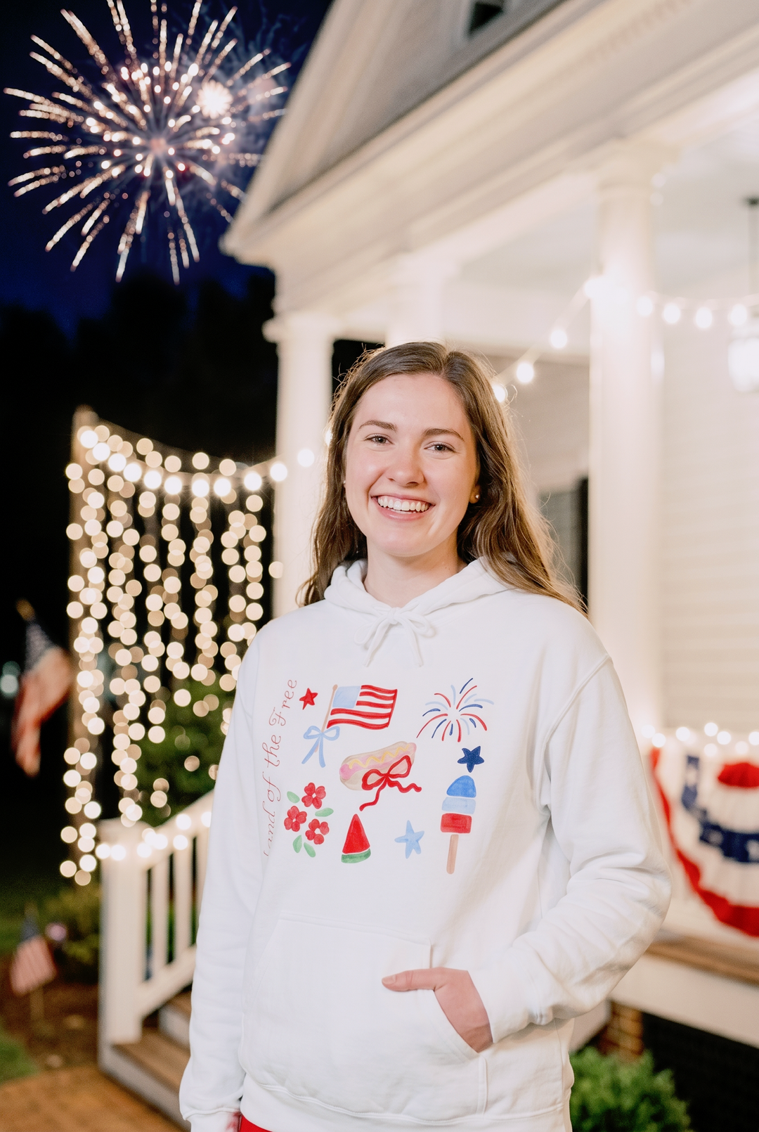 Land of the Free Patriotic Hoodie 🎀🇺🇸