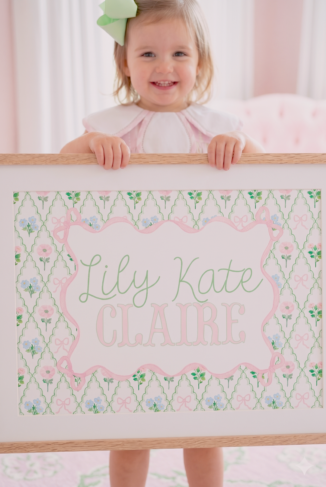 Petite Garden Crest Name Sign | Personalized Heirloom Nursery Art
