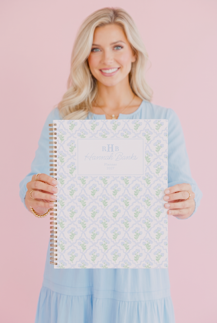Hydrangea Trellis Hardcover Notebook