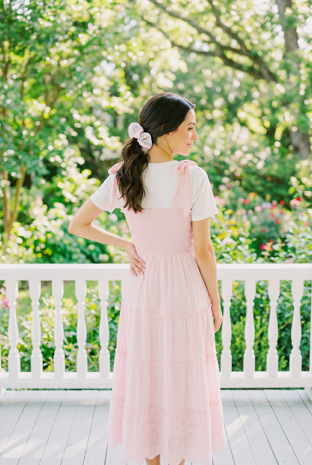 Bluebell Ribbon Garden Satin Scrunchie