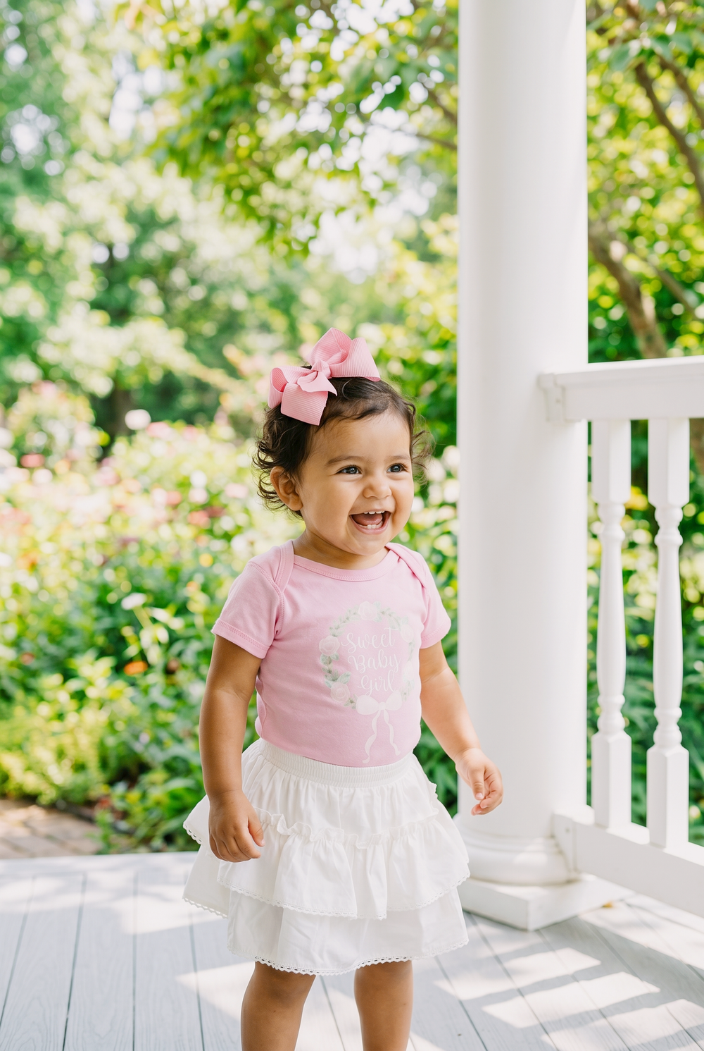 "Sweet Baby Girl" Darling Bloom Graphic Onesie