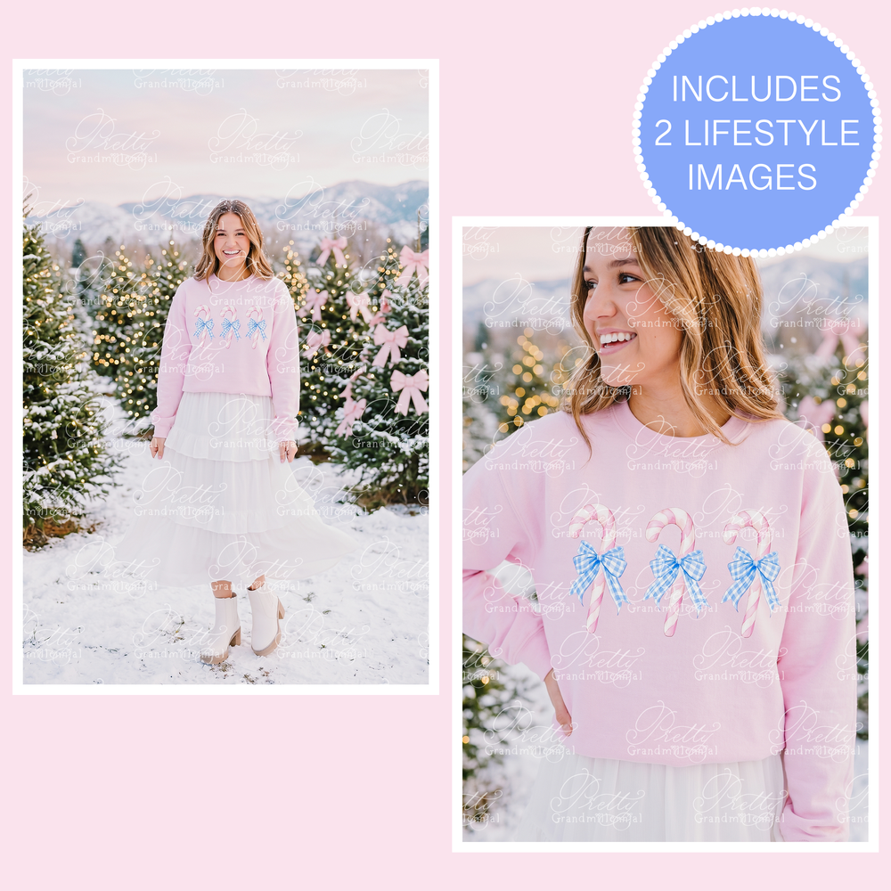 Preppy Watercolor Candy Canes