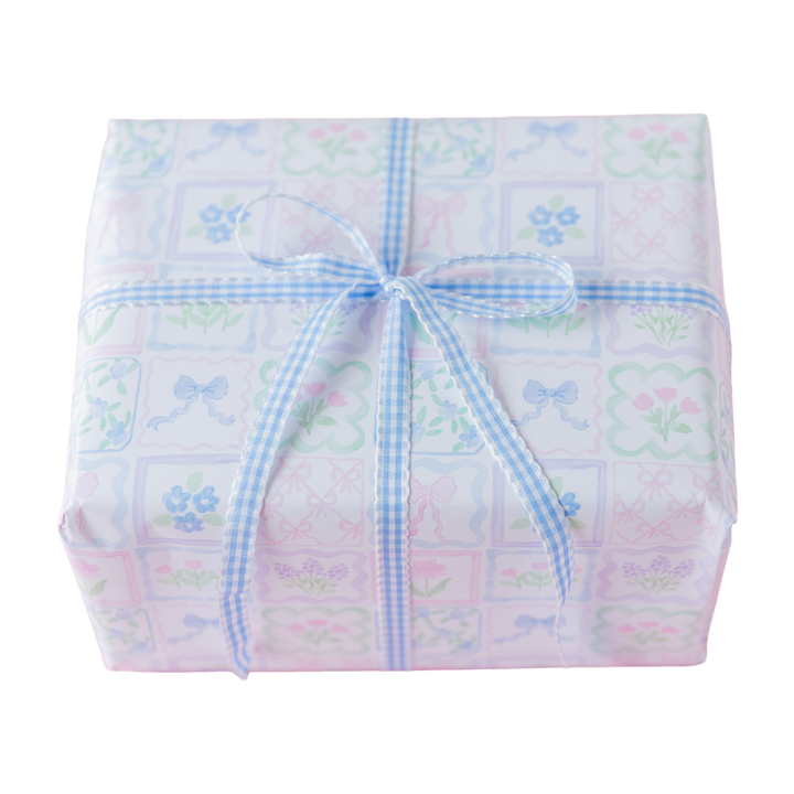 Watercolor Preppy Patchwork Gift Wrap