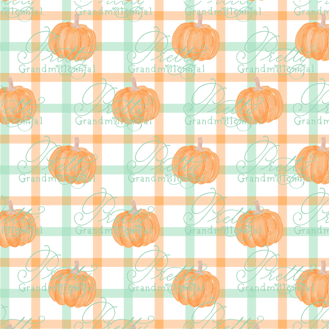 Preppy Windowpane Pumpkins