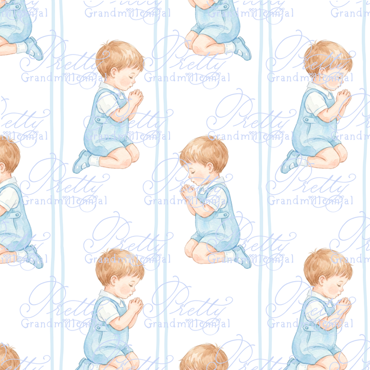 Grandmillennial Baby Boy Praying