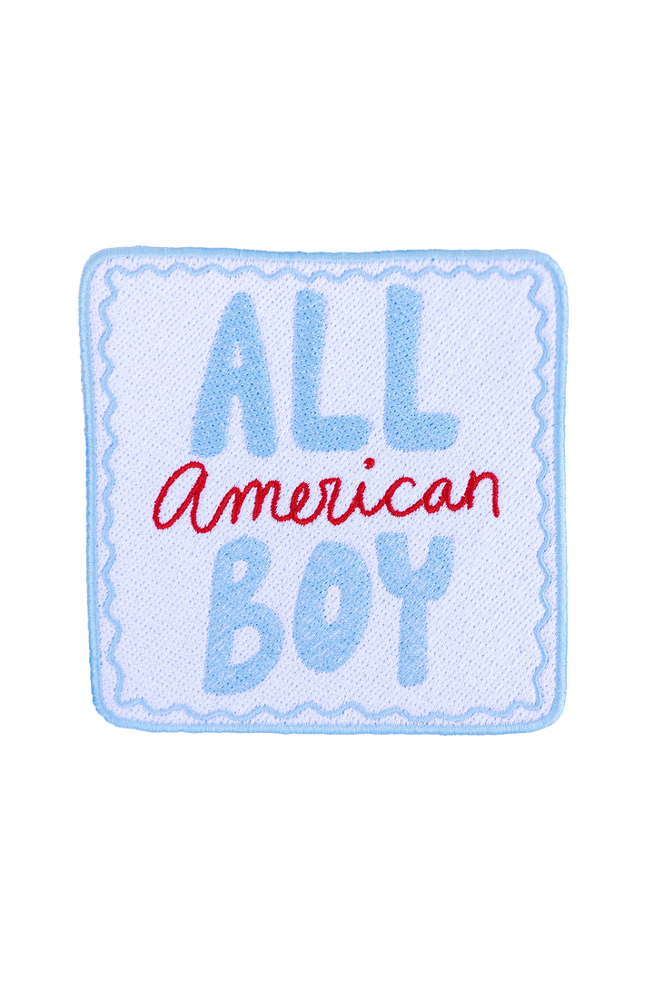 All American Boy Embroidery Patch