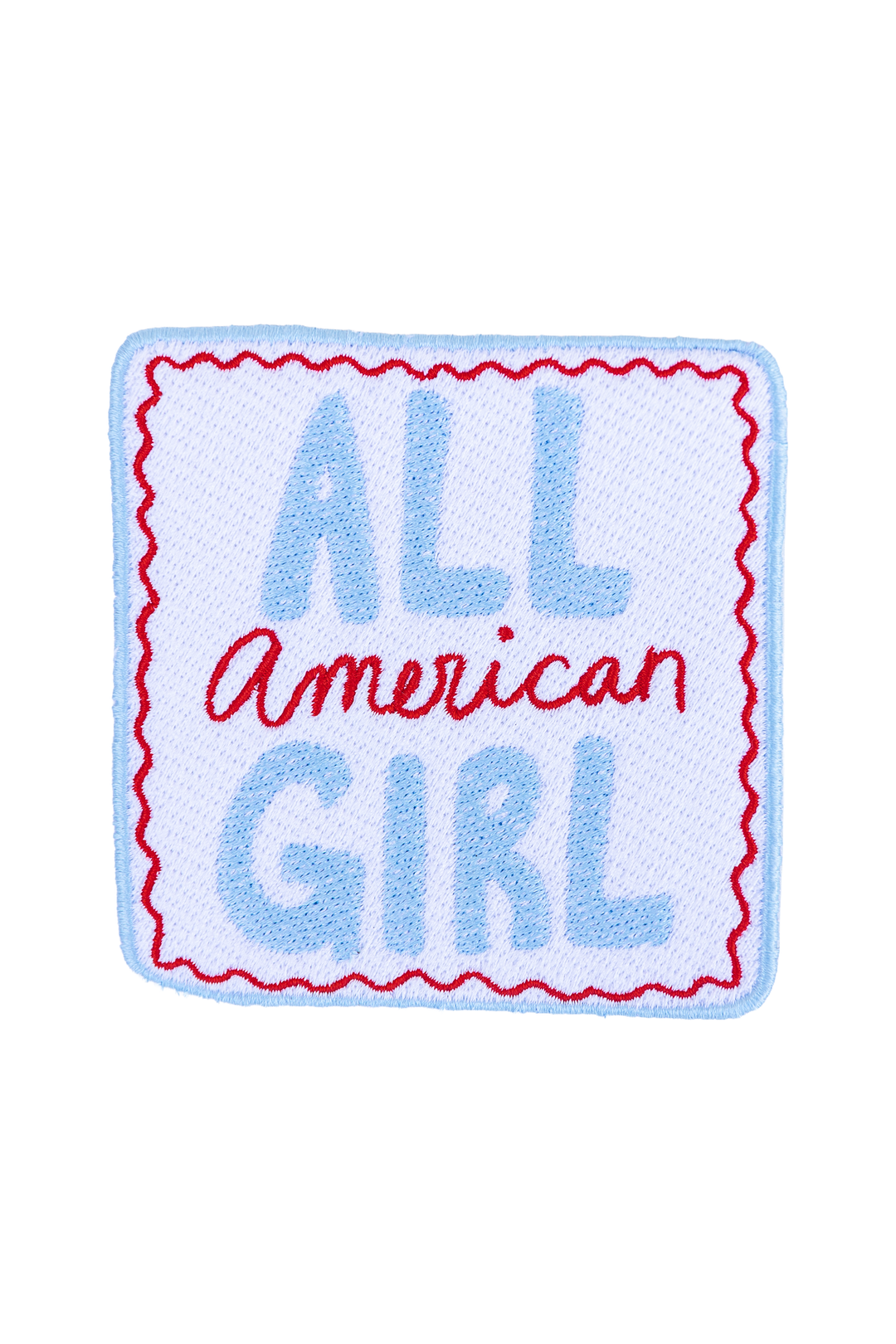 All American Girl Embroidered Patch