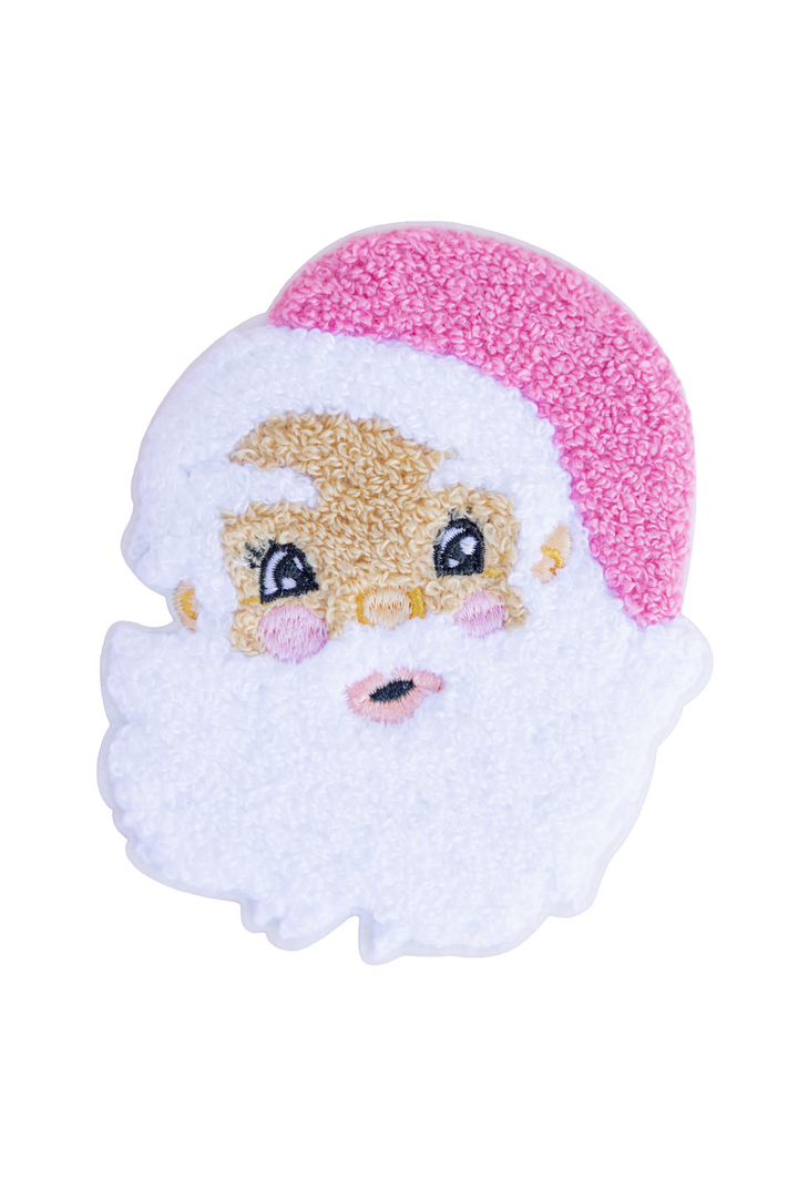 4" Pink Santa Chenille Patches