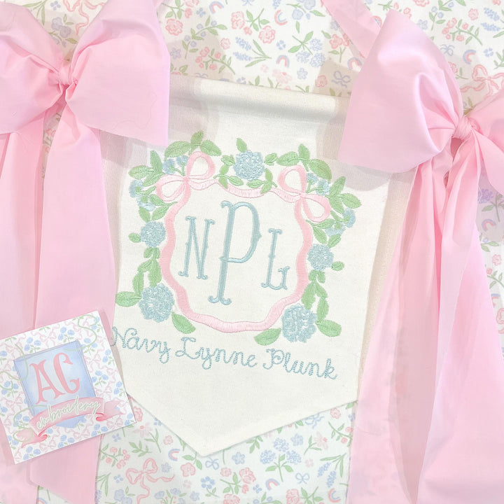 Hydrangeas Bow Wreath