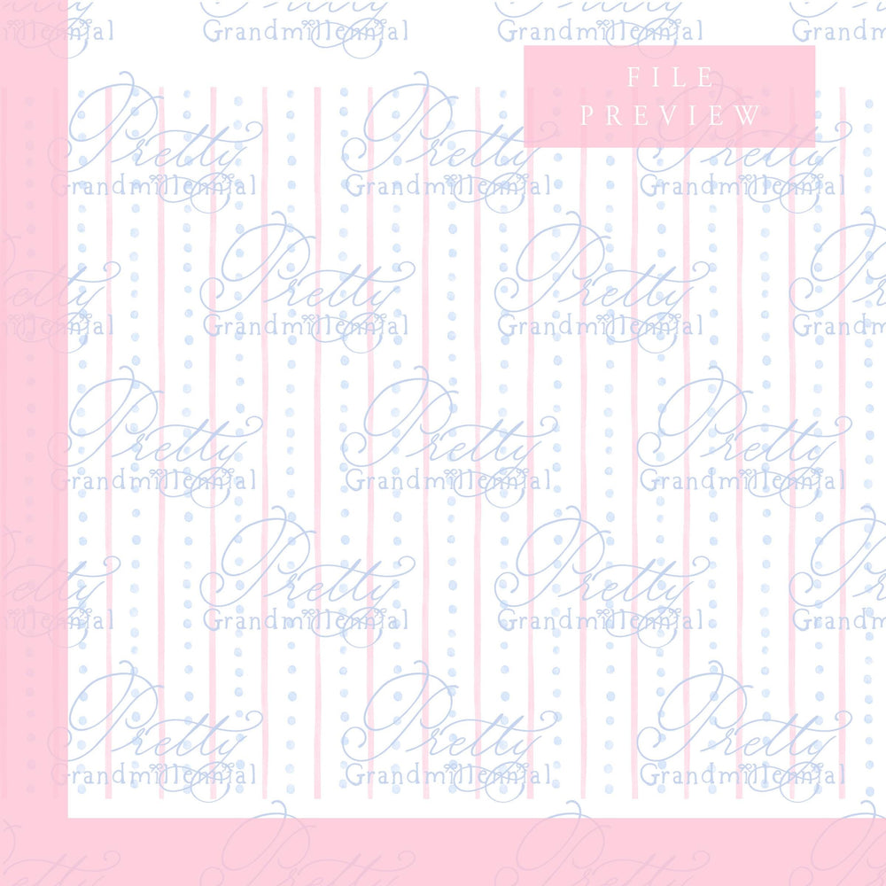 Grandmillennial polka dots pattern, stripes pattern, seamless pattern, preppy polka dot pattern - PrettyGrandmillennai