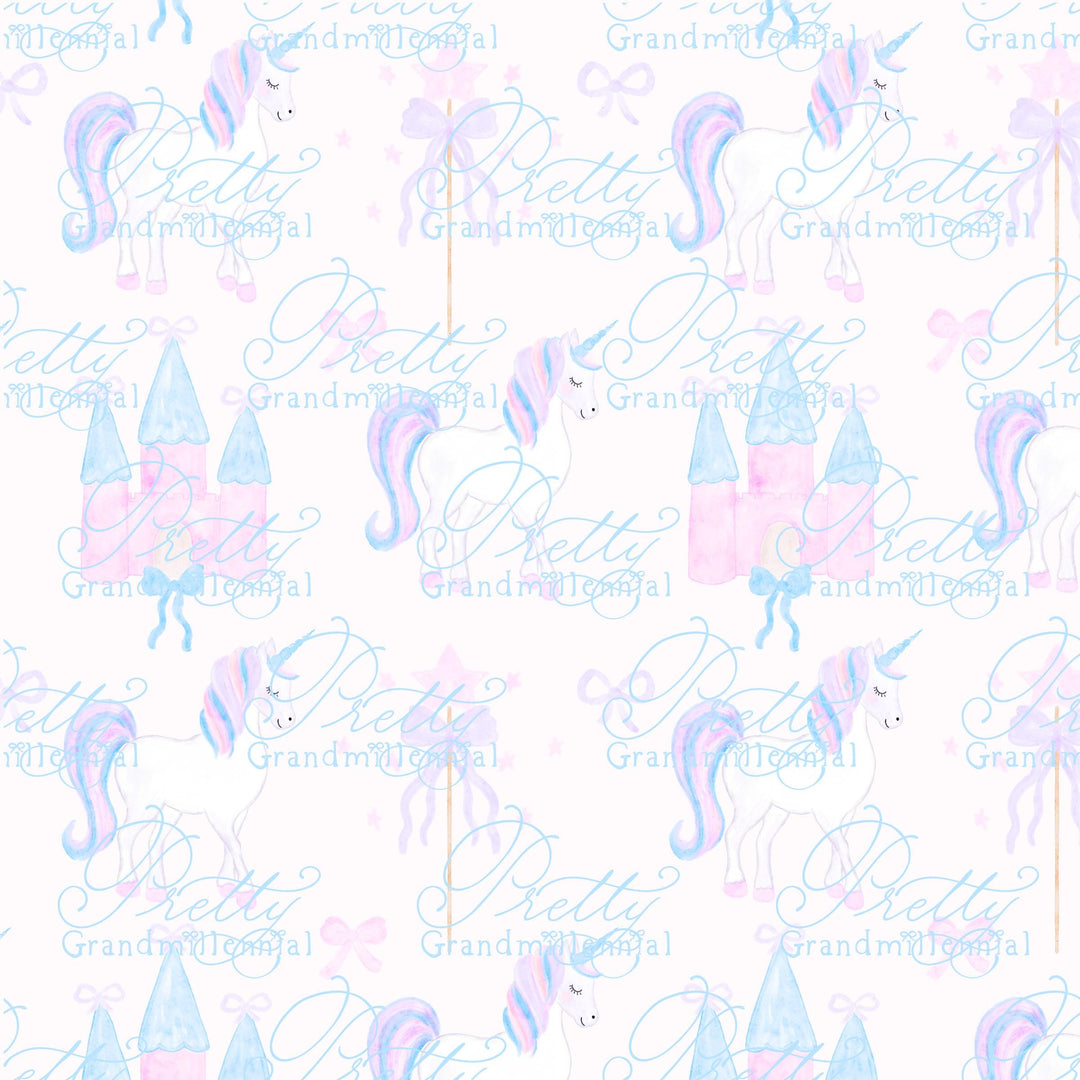 Castle pattern, unicorn seamless pattern, preppy pattern, seamless pattern princess, princess pattern, commercial use patterns - PrettyGrandmillennai