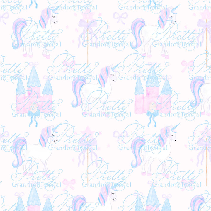 Castle pattern, unicorn seamless pattern, preppy pattern, seamless pattern princess, princess pattern, commercial use patterns - PrettyGrandmillennai