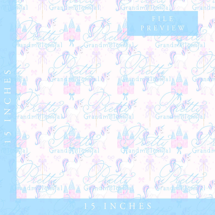 Castle pattern, unicorn seamless pattern, preppy pattern, seamless pattern princess, princess pattern, commercial use patterns - PrettyGrandmillennai