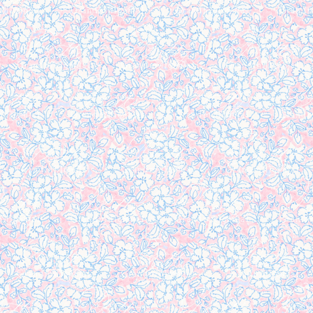 Toile pattern, seamless pattern, floral pattern, seamless pattern flowers, painted seamless pattern, grandmillennial pattern shop - PrettyGrandmillennai