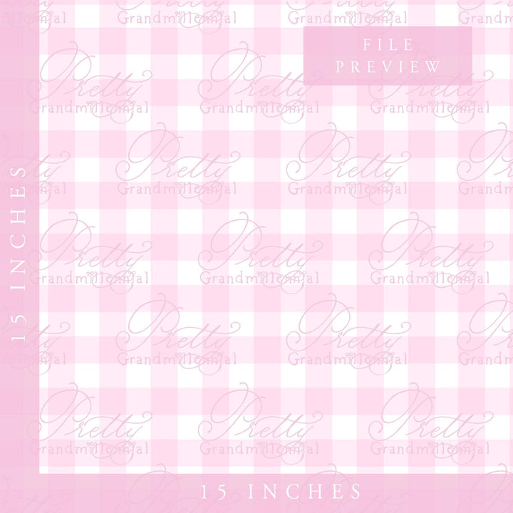 Pink gingham plaid pattern, pink gingham pattern, pink checkered print, pink plaid print, preppy pattern, grandmillennial patterns - PrettyGrandmillennai