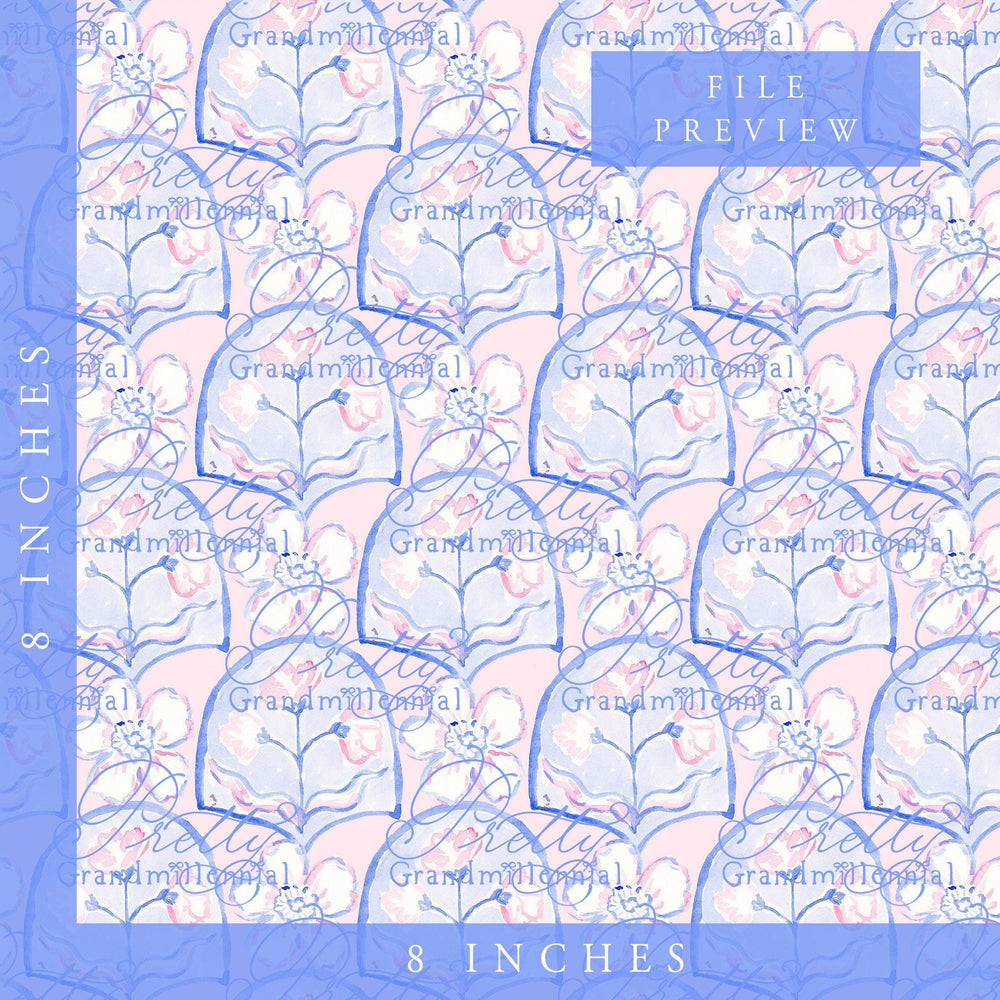 Floral pattern, Grandmillennial clipart, grandmillennial seamless pattern, flowers block seamless pattern, commercial use - PrettyGrandmillennai