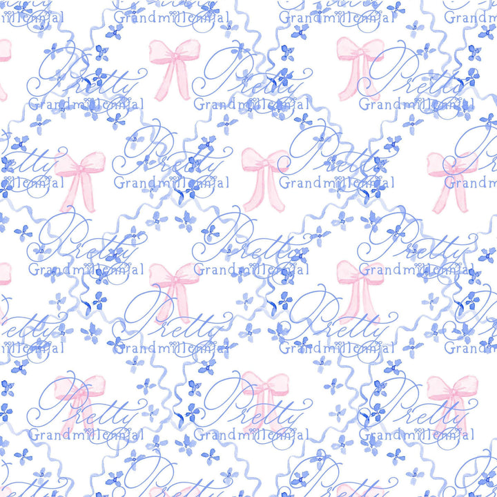 Block Bow pattern, Grandmillennial clipart, grandmillennial seamless pattern, bows seamless pattern, Bow seamless pattern, commercial use - PrettyGrandmillennai