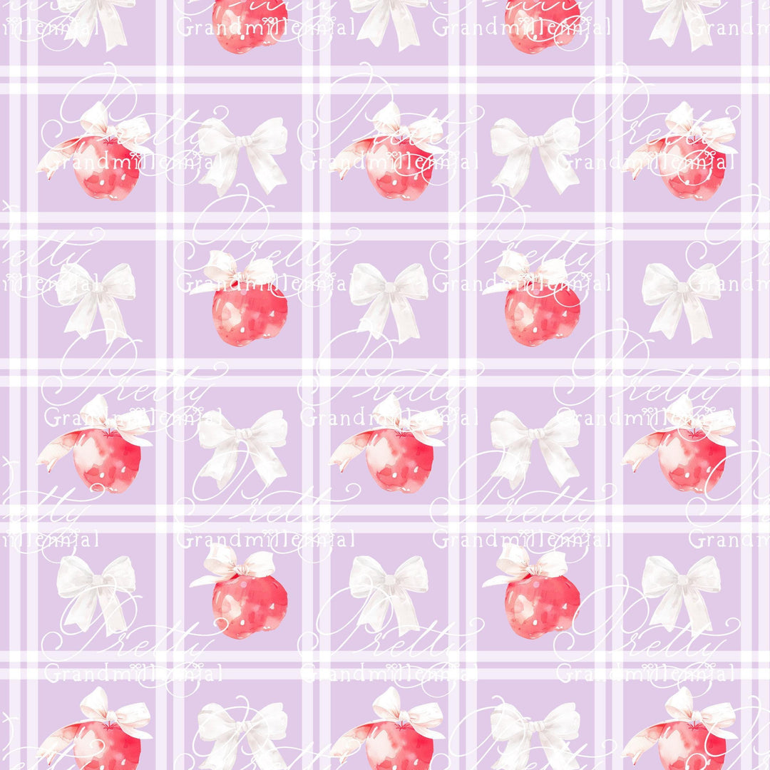 Grandmillennial Back to school pattern, apple print, watercolor school pattern, red apple print, apples pattern, back to school pattern - PrettyGrandmillennai