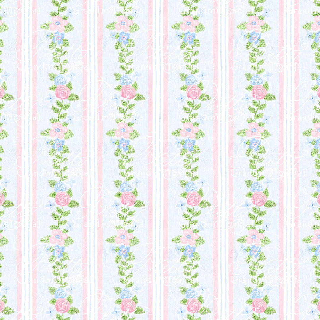 Roses pattern, Grandmillennial clipart, grandmillennial seamless pattern, roses seamless pattern, floral seamless pattern, commercial use - PrettyGrandmillennai