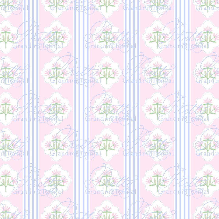 Spring seamlesspattern, grandmillennial spring pattern, block print pattern, seamless pattern shop, preppy patterns, print shop - PrettyGrandmillennai