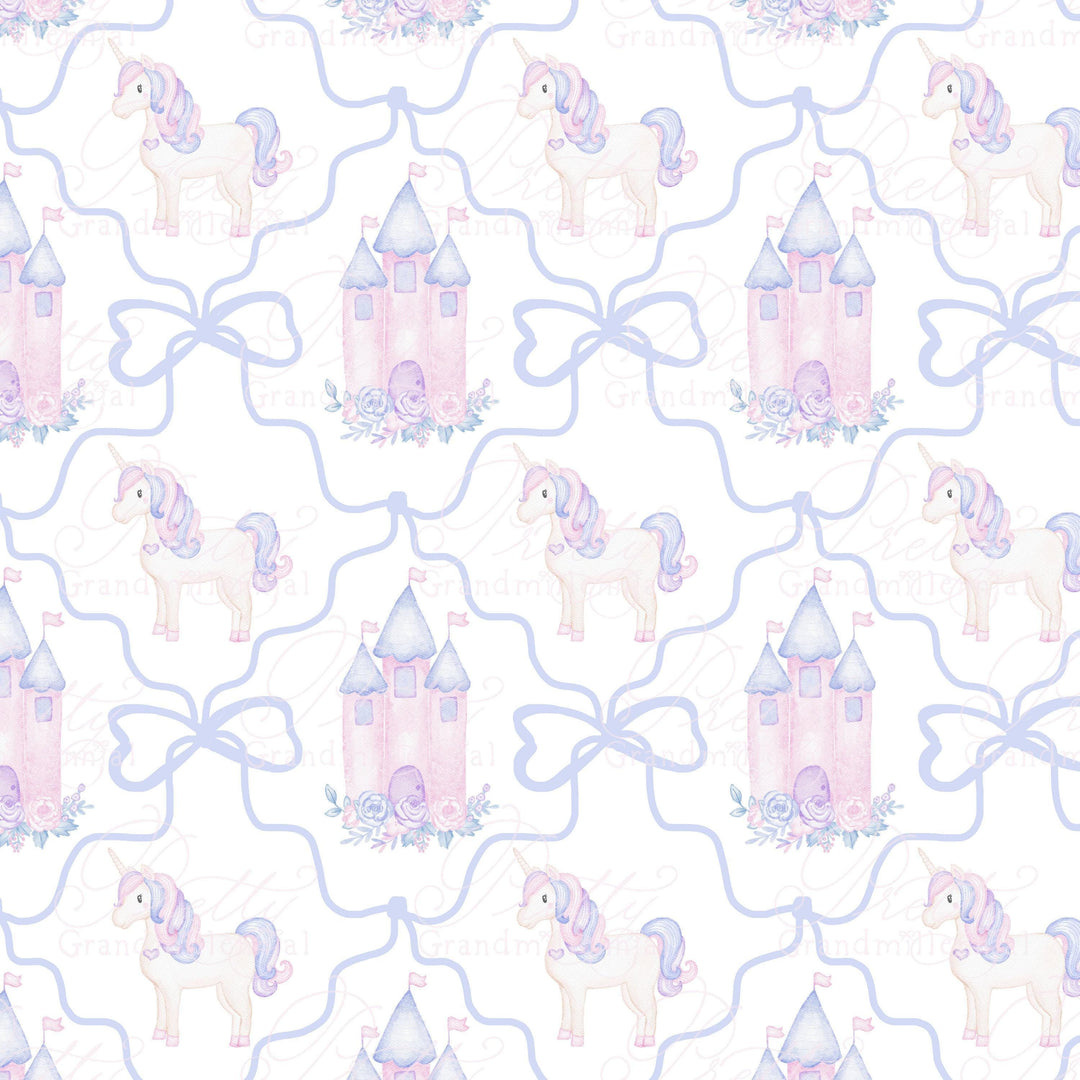 Castle pattern, unicorn seamless pattern, birthday pattern, seamless pattern princess, princess pattern, commercial use patterns - PrettyGrandmillennai
