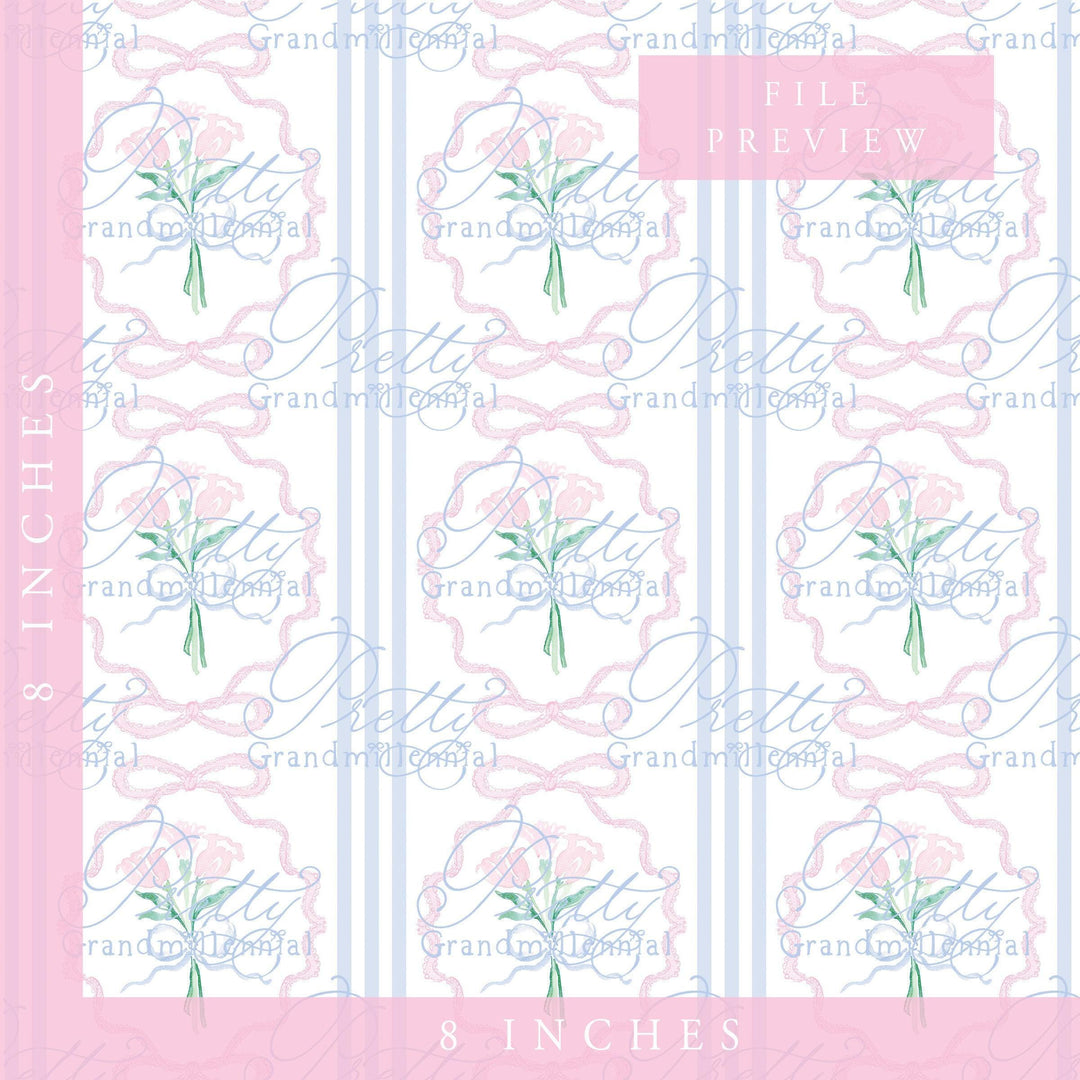 Tulip Spring Floral Pattern, floral pattern, pastel flowers pattern, tulip spring floral pattern, flowers pattern, grandmillennial patterns - PrettyGrandmillennai