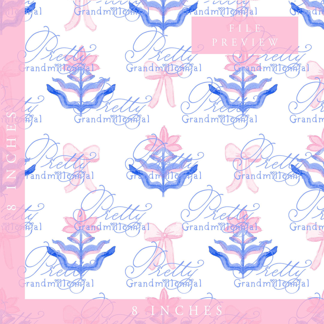Block Floral pattern, Grandmillennial clipart, grandmillennial seamless pattern, flowers block seamless pattern, commercial use - PrettyGrandmillennai