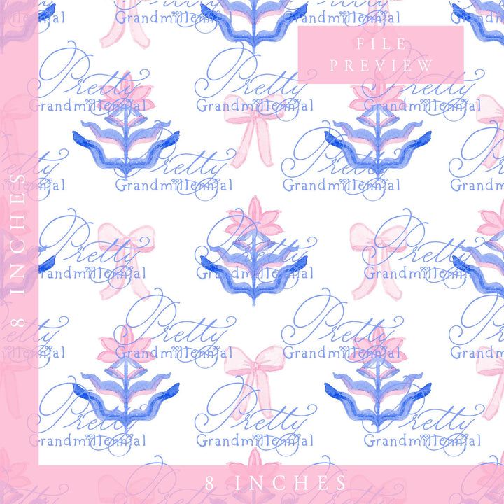 Block Floral pattern, Grandmillennial clipart, grandmillennial seamless pattern, flowers block seamless pattern, commercial use - PrettyGrandmillennai