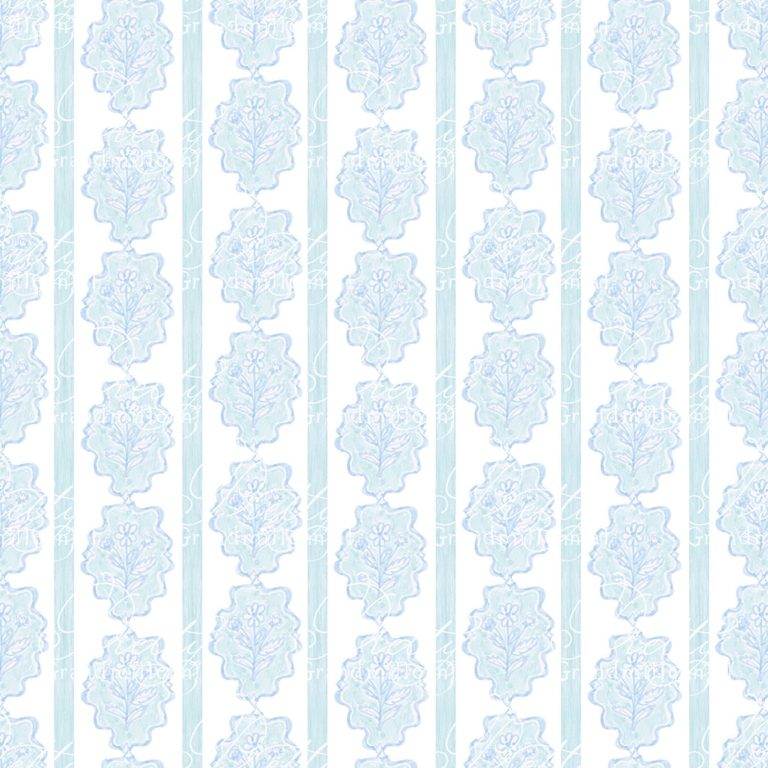 Toile pattern, seamless pattern, floral pattern, seamless pattern flowers, painted seamless pattern, grandmillennial pattern shop - PrettyGrandmillennai