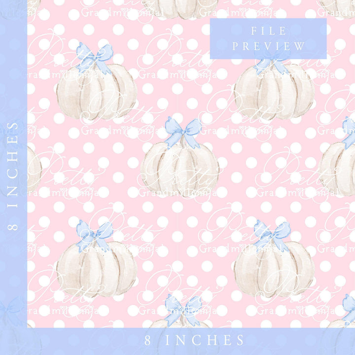 Grandmillennial pumpkin pattern, fall print, polka dot pumpkin pattern, commercial use patterns, fall print, fall pattern, autumn pattern - PrettyGrandmillennai