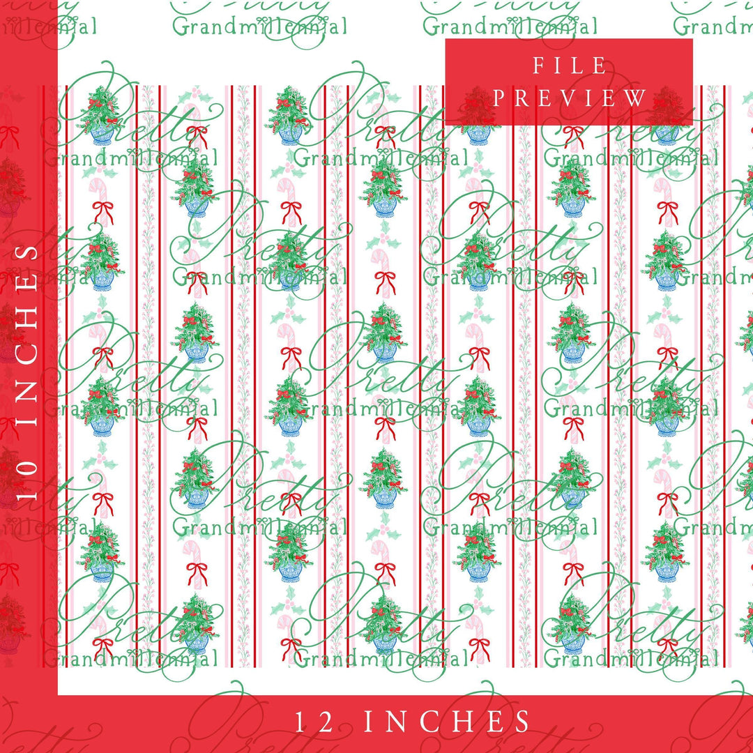 Christmas seamless pattern, preppy pattern, Grandmillennial Christmas pattern, seamless print, print for children&