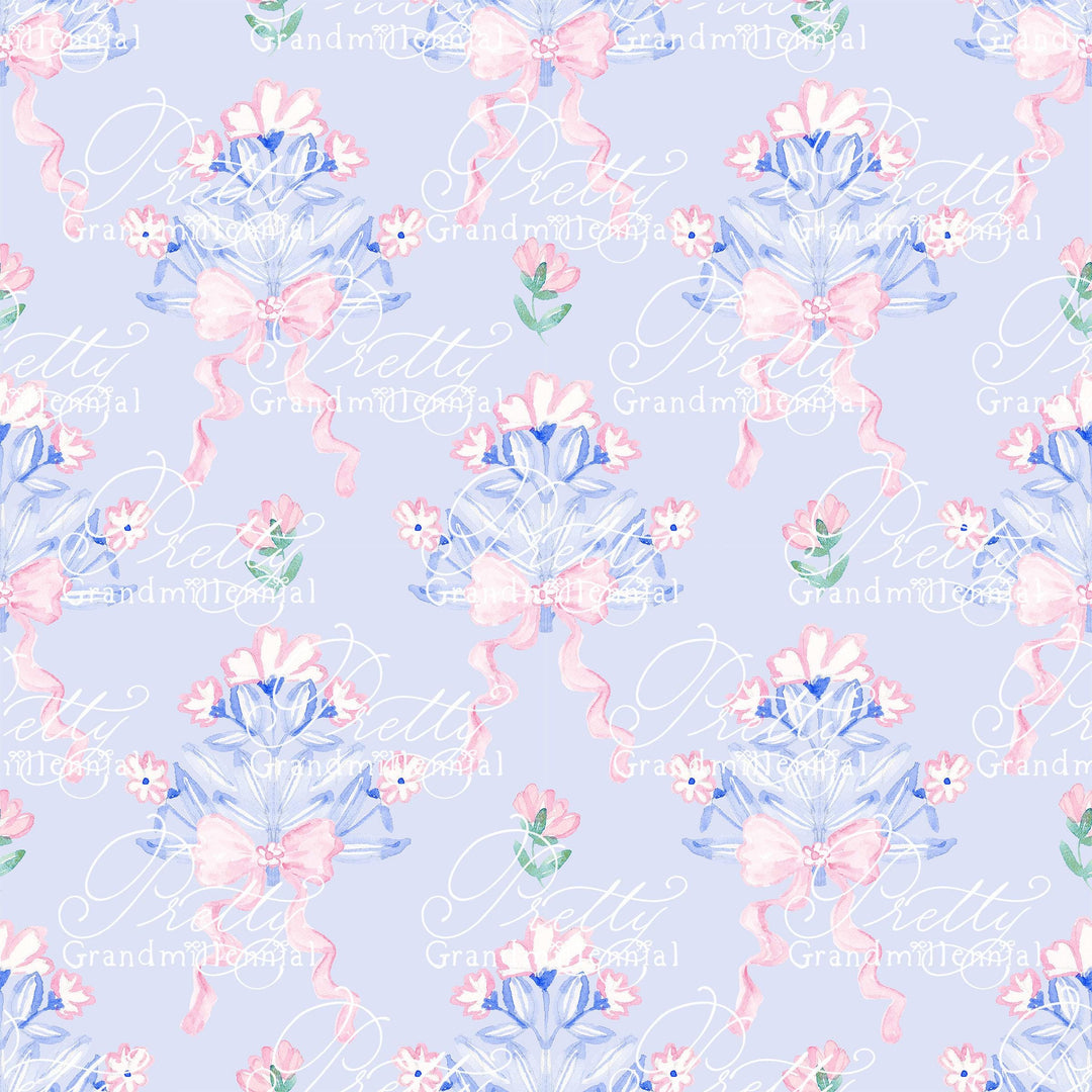 Block Floral pattern, Grandmillennial clipart, grandmillennial seamless pattern, flowers block seamless pattern, commercial use - PrettyGrandmillennai
