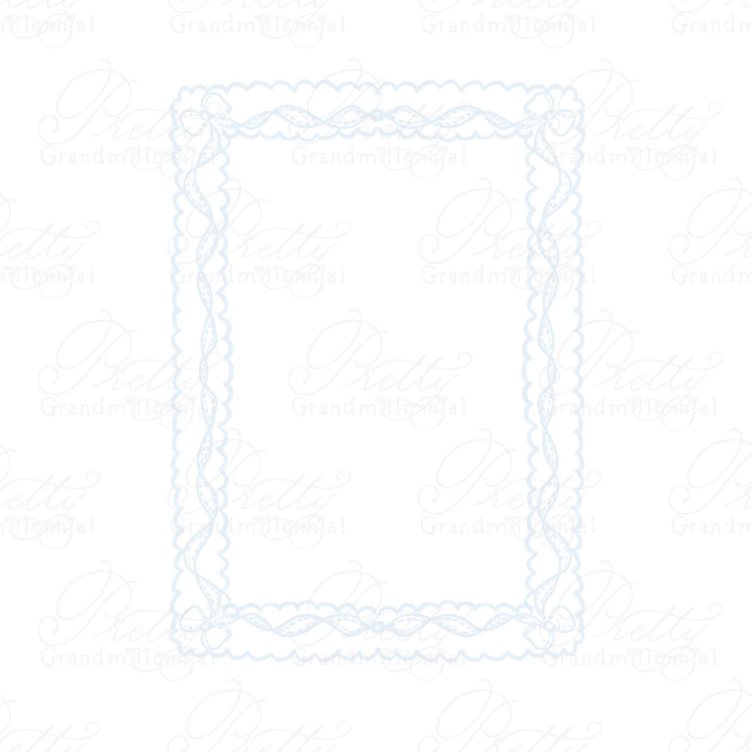 Bows ribbon frame clipart, bow frame clipart, grandmillennial clipart, ribbon frame clipart, 5x7 frame clipart, ribbon bows clipart - PrettyGrandmillennai