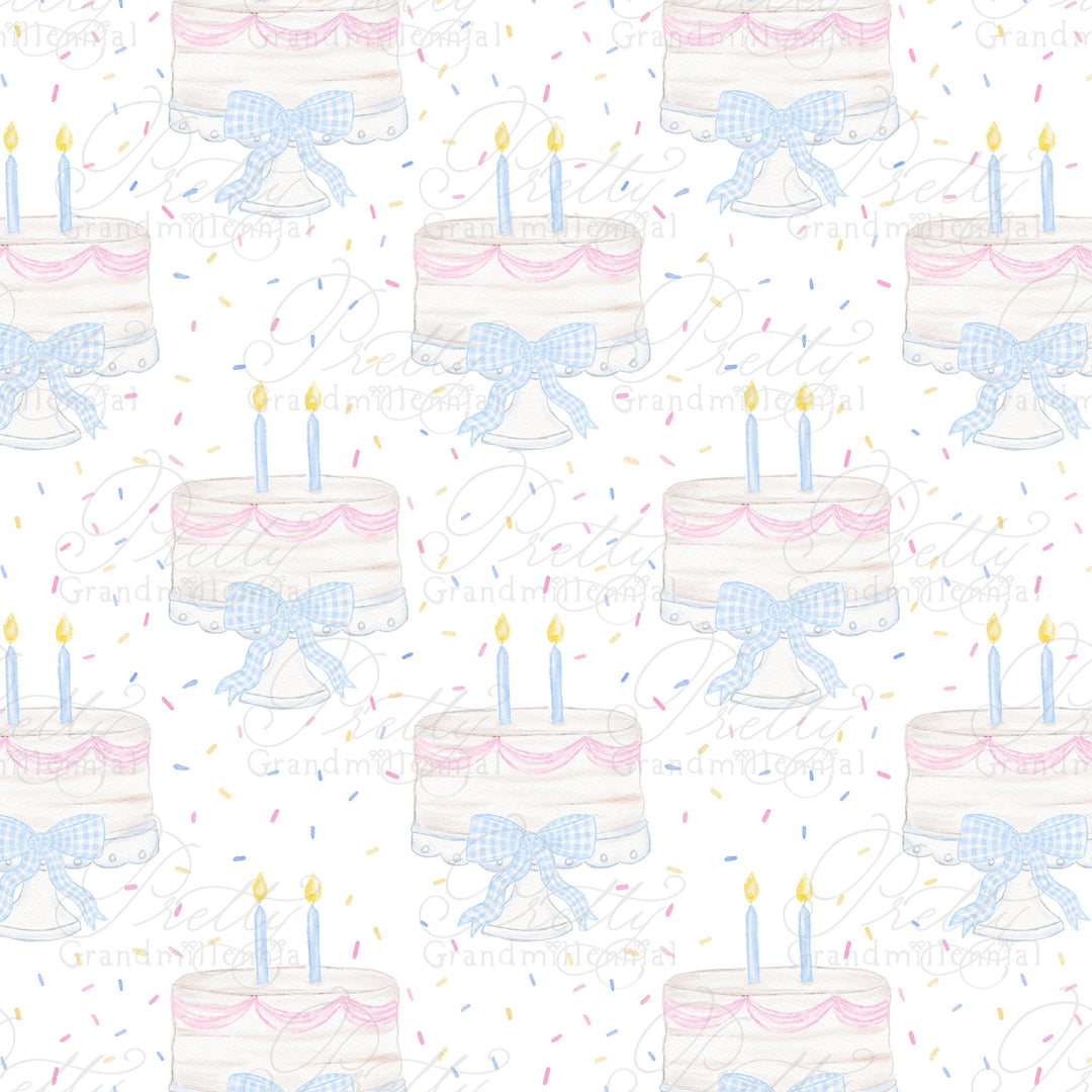 Birthday Cake Pattern With Sprinkles, sprinkles cake pattern, grandmillennial patterns, pattern shop, commercial use, birthday cake clipart - PrettyGrandmillennai