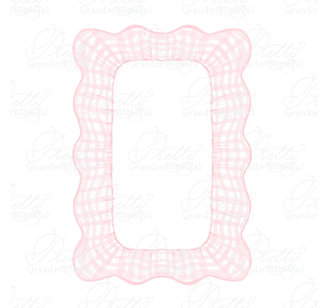 5x7 gingham frame, grandmillennial clipart, gingham clipart, frame clipart, commercial use clipart, grandmillennial gingham frame, frames - PrettyGrandmillennai