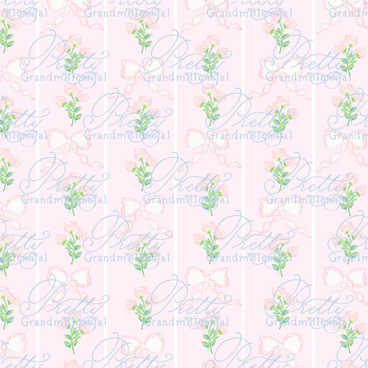 Grandmillennial floral bows pattern, seamless pattern shop, pretty grandmillennial, grandmillennial patterns, preppy pattern, coquette - PrettyGrandmillennai