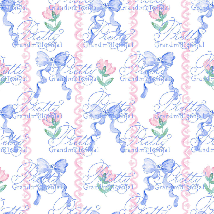 Floral pattern, Grandmillennial clipart, grandmillennial seamless pattern, flowers block seamless pattern, commercial use - PrettyGrandmillennai