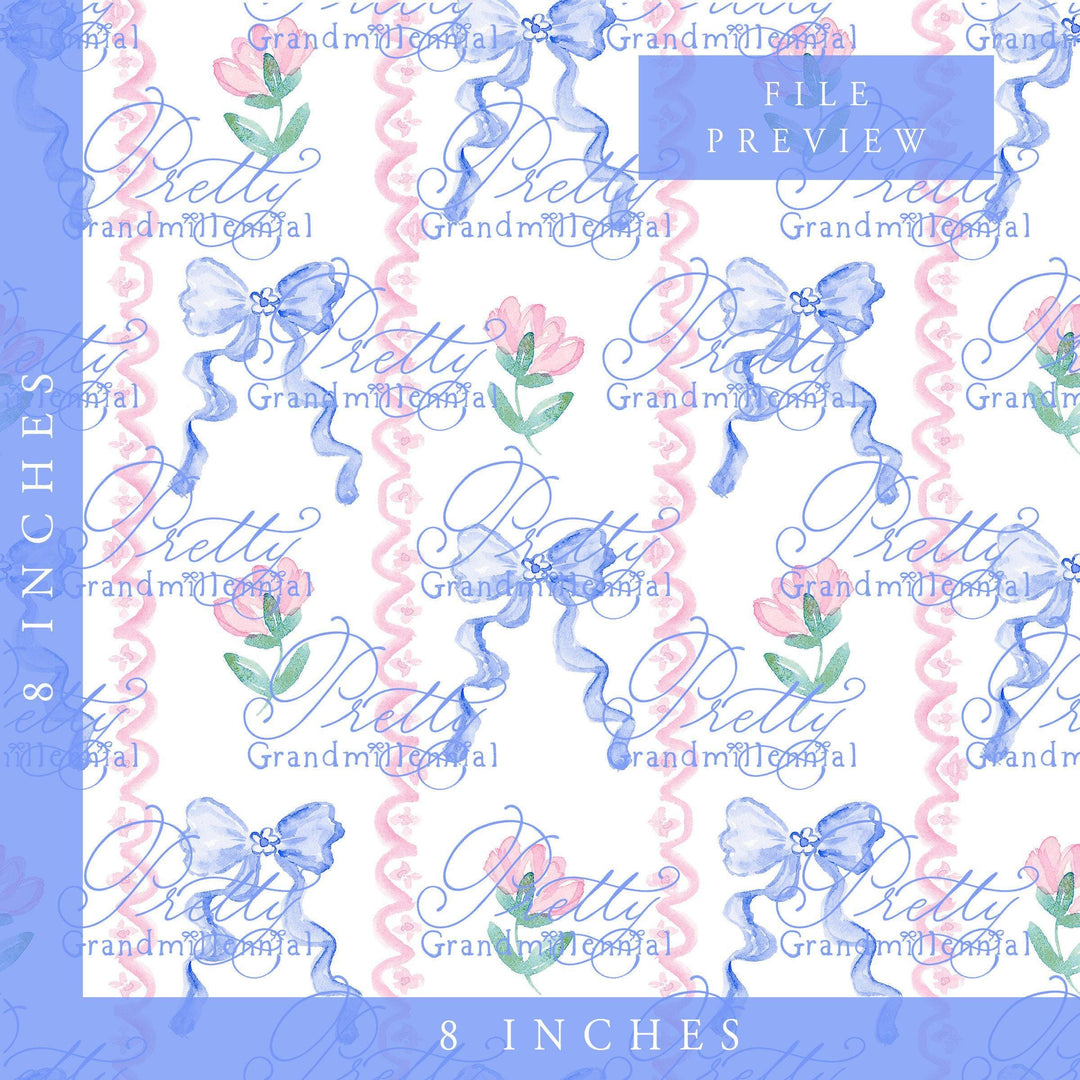 Floral pattern, Grandmillennial clipart, grandmillennial seamless pattern, flowers block seamless pattern, commercial use - PrettyGrandmillennai
