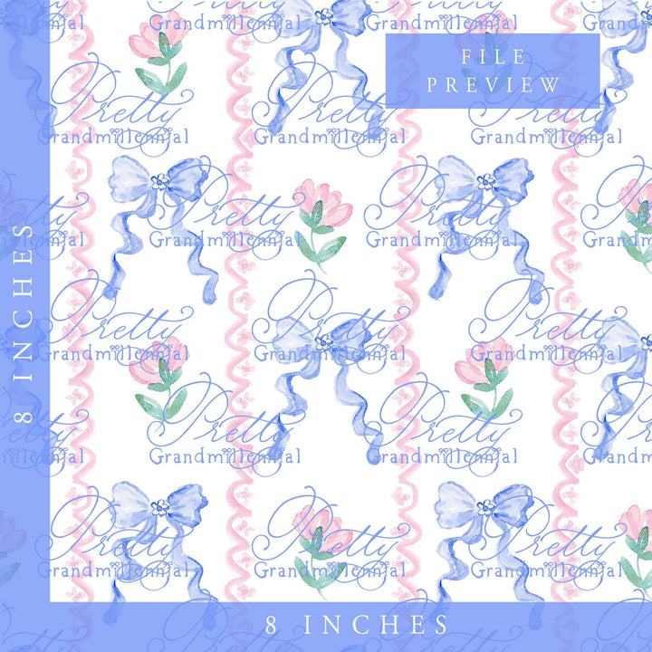Floral pattern, Grandmillennial clipart, grandmillennial seamless pattern, flowers block seamless pattern, commercial use - PrettyGrandmillennai