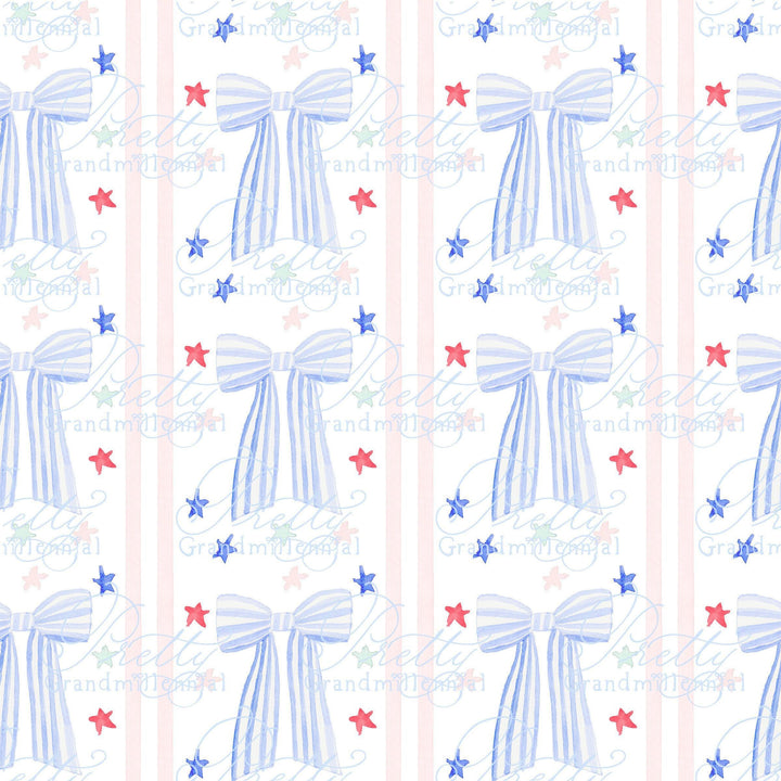 Patriotic pattern, 4th of july pattern, independence day pattern, USA flag patter, watercolor patriotic patter, stars, grandmillennial - PrettyGrandmillennai
